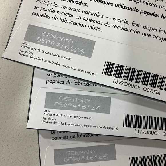 hp Everyday Photo Paper 50 semi-gloss 8.5” x 11” sheets. Three boxes total! - Picture 4 of 5